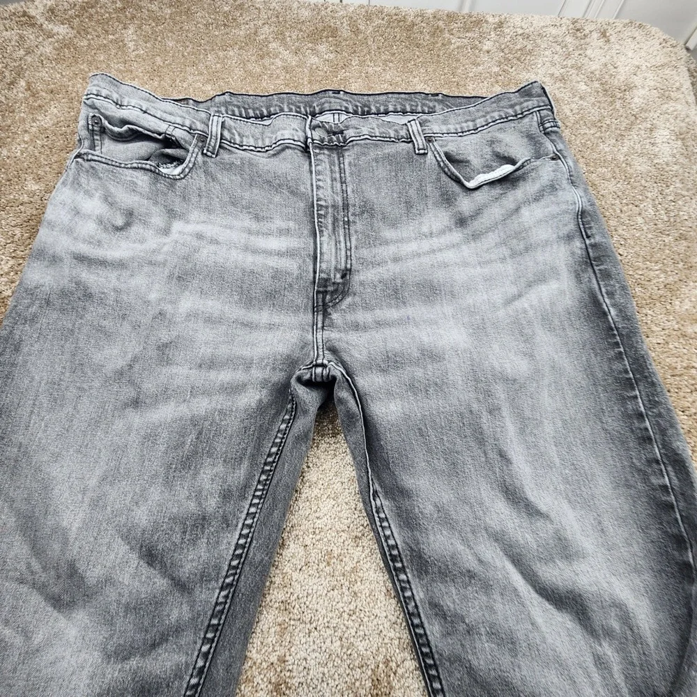 Levi's 502 Regular Taper Fit Jeans Men's W45‎ L32 Gray Wash Denim Pants